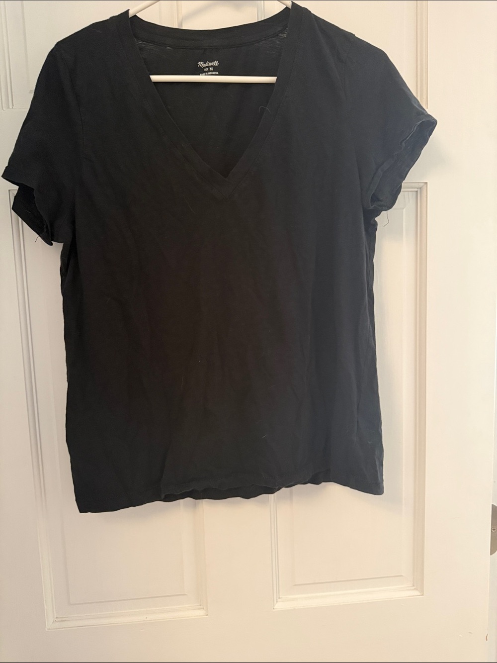 Madewell Black V-Neck Short Sleeve Tee